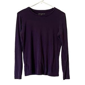 Eddie Bauer Purple Long Sleeve T-shirt Women's Medium